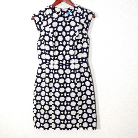 Tori Richard Women’s Dress Sz 4 Modern Island Resort Chic Graphic Sheath Cotton - Picture 1 of 9
